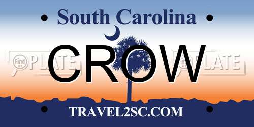 CROW South Carolina License Plate