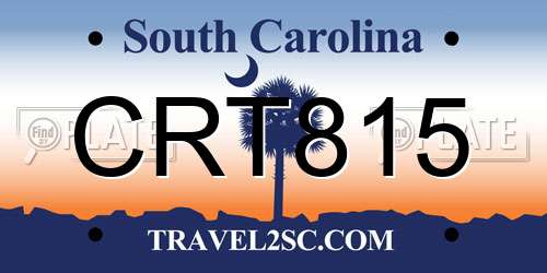 CRT815 South Carolina License Plate