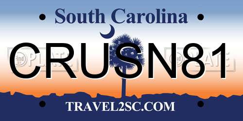 CRUSN81 South Carolina License Plate