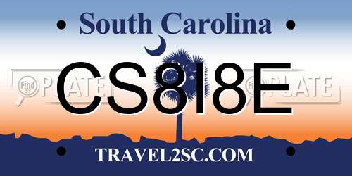 CS8I8E South Carolina License Plate