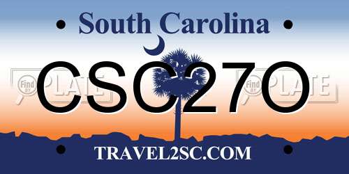 CSC27O South Carolina License Plate