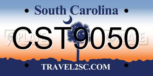 CST9050 South Carolina License Plate
