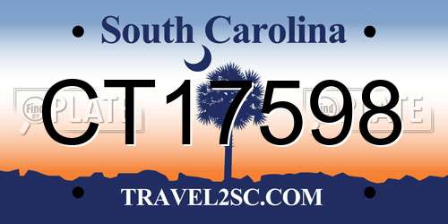 CT17598 South Carolina License Plate