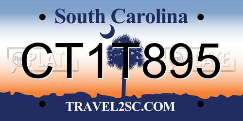 CT1T895 South Carolina License Plate