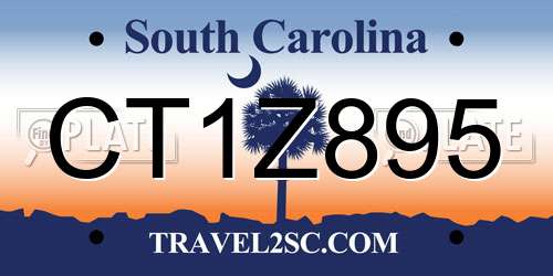 CT1Z895 South Carolina License Plate