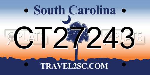 CT27243 South Carolina License Plate