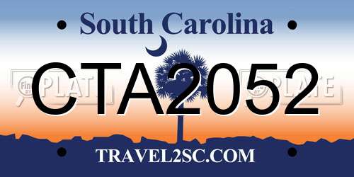 CTA2052 South Carolina License Plate