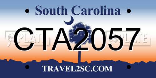 CTA2057 South Carolina License Plate