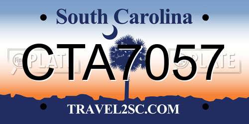 CTA7057 South Carolina License Plate