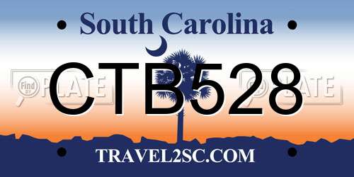 CTB528 South Carolina License Plate