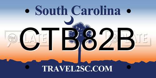 CTB82B South Carolina License Plate