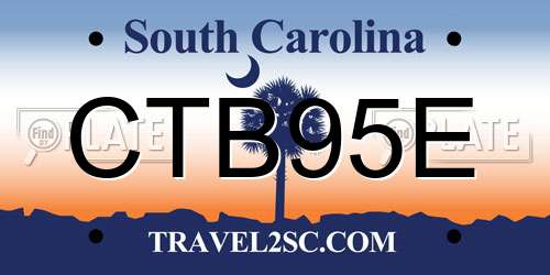 CTB95E South Carolina License Plate