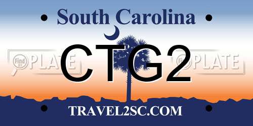 CTG2 South Carolina License Plate