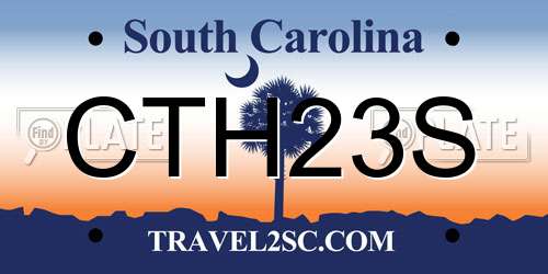 CTH23S South Carolina License Plate