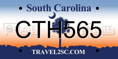 CTH565 South Carolina License Plate