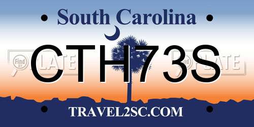 CTH73S South Carolina License Plate