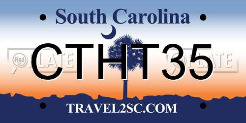 CTHT35 South Carolina License Plate