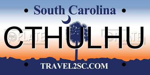 CTHULHU South Carolina License Plate