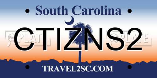 CTIZNS2 South Carolina License Plate