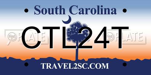 CTL24T South Carolina License Plate