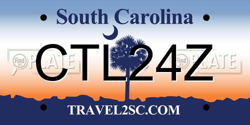 CTL24Z South Carolina License Plate