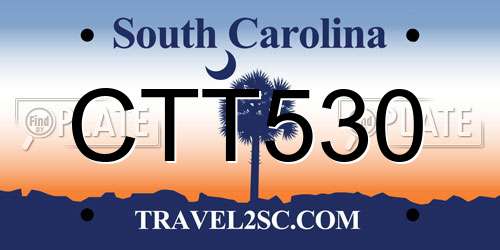CTT530 South Carolina License Plate