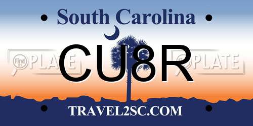 CU8R South Carolina License Plate