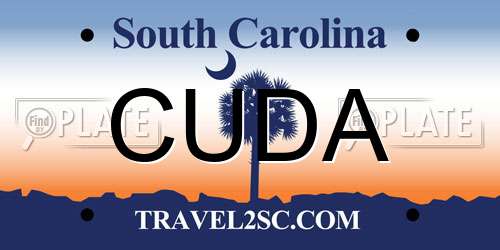 CUDA South Carolina License Plate