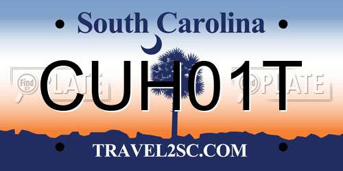 CUH01T South Carolina License Plate