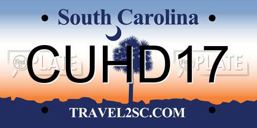 CUHD17 South Carolina License Plate