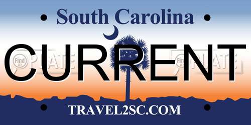 CURRENT South Carolina License Plate