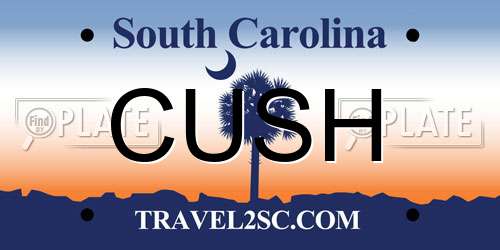 CUSH South Carolina License Plate