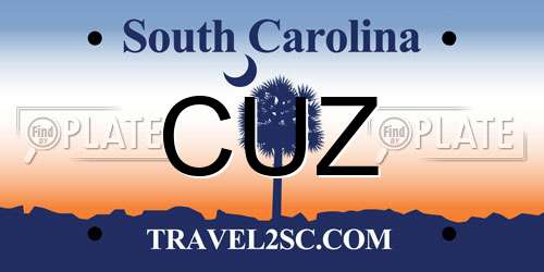 CUZ South Carolina License Plate