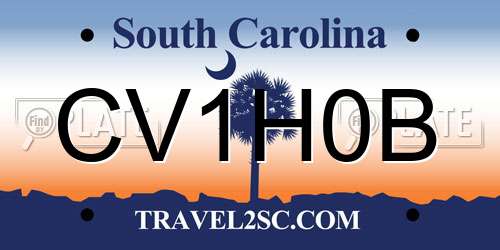 CV1H0B South Carolina License Plate