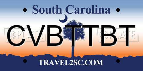 CVBTTBT South Carolina License Plate