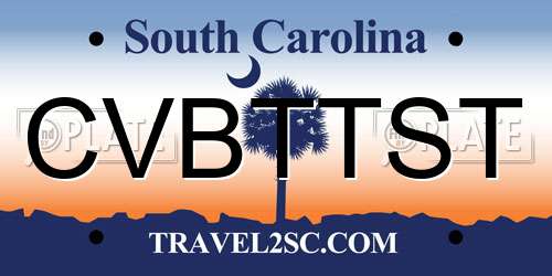 CVBTTST South Carolina License Plate