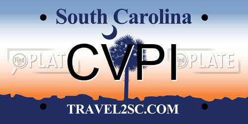 CVPI South Carolina License Plate