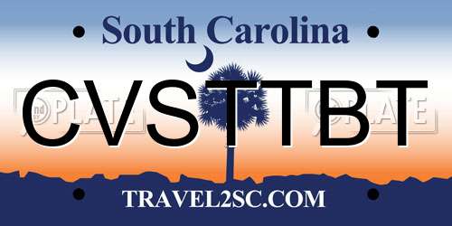 CVSTTBT South Carolina License Plate