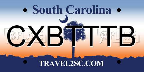 CXBTTTB South Carolina License Plate