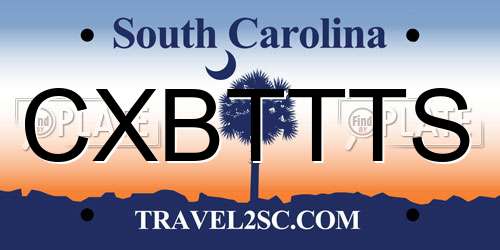 CXBTTTS South Carolina License Plate
