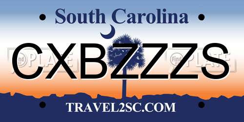 CXBZZZS South Carolina License Plate