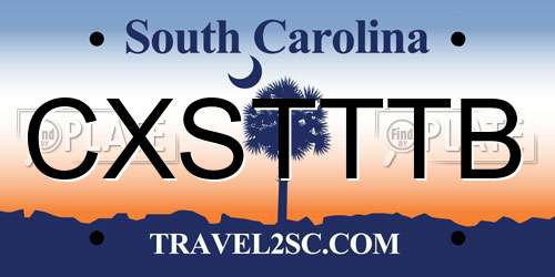 CXSTTTB South Carolina License Plate