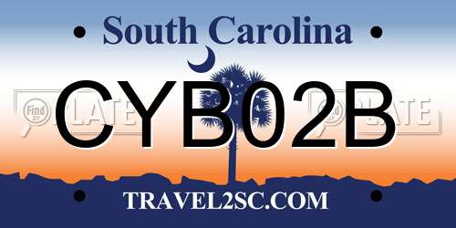 CYB02B South Carolina License Plate