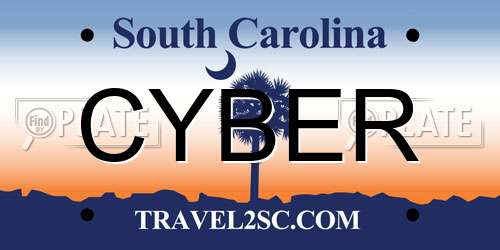 CYBER South Carolina License Plate
