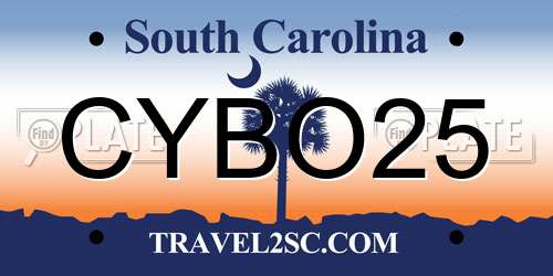 CYBO25 South Carolina License Plate