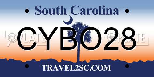 CYBO28 South Carolina License Plate