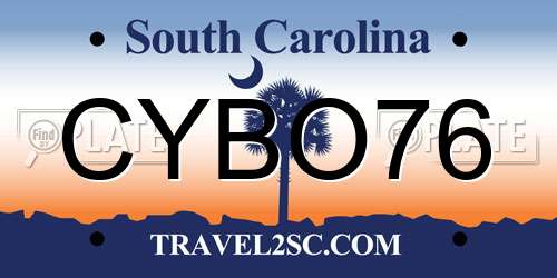 CYBO76 South Carolina License Plate
