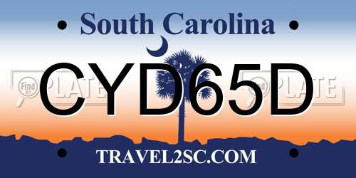 CYD65D South Carolina License Plate