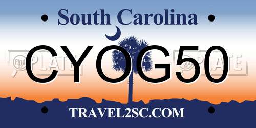 CYOG50 South Carolina License Plate