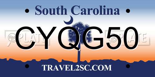 CYQG50 South Carolina License Plate